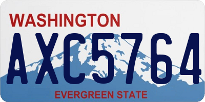WA license plate AXC5764