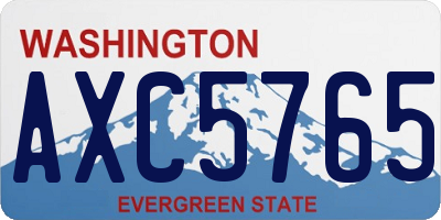 WA license plate AXC5765