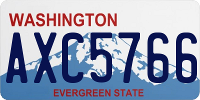 WA license plate AXC5766