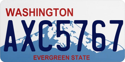 WA license plate AXC5767
