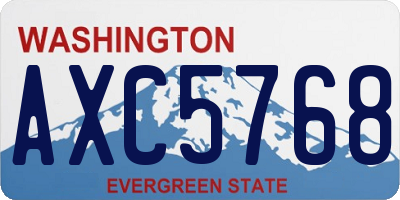 WA license plate AXC5768