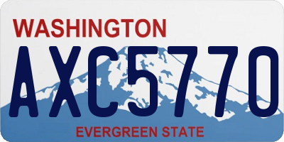 WA license plate AXC5770