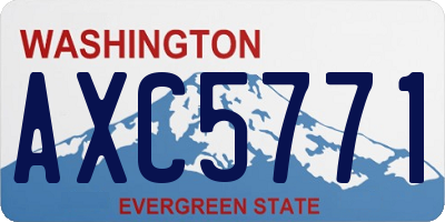 WA license plate AXC5771