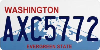 WA license plate AXC5772
