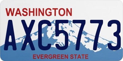 WA license plate AXC5773
