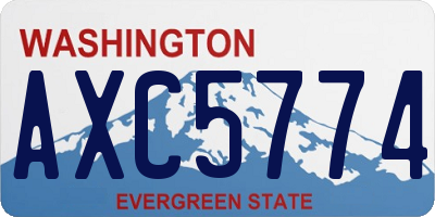 WA license plate AXC5774