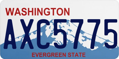 WA license plate AXC5775