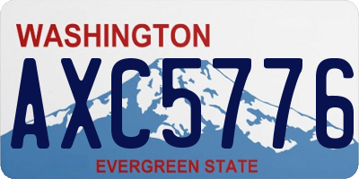 WA license plate AXC5776