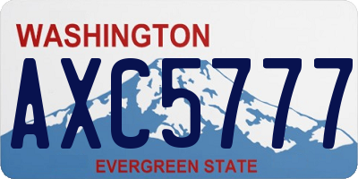 WA license plate AXC5777