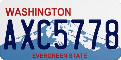 WA license plate AXC5778