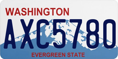 WA license plate AXC5780
