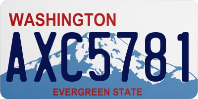 WA license plate AXC5781