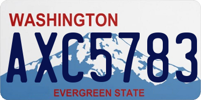 WA license plate AXC5783