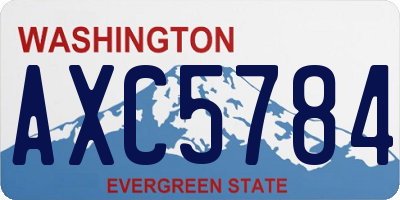WA license plate AXC5784