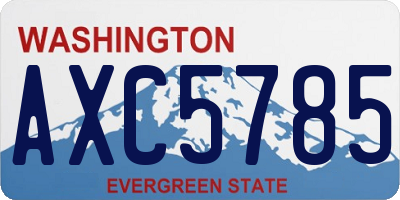 WA license plate AXC5785
