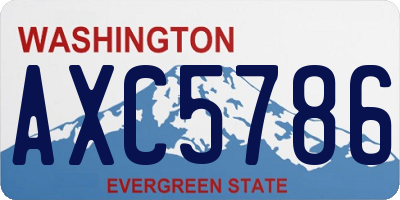 WA license plate AXC5786