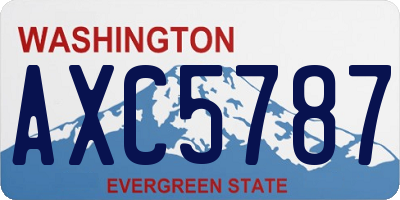 WA license plate AXC5787