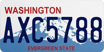 WA license plate AXC5788