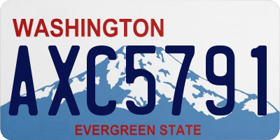 WA license plate AXC5791