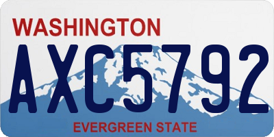 WA license plate AXC5792