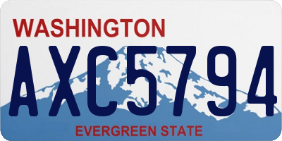 WA license plate AXC5794