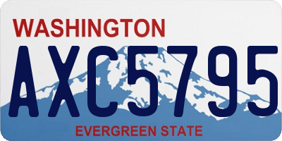 WA license plate AXC5795