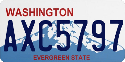 WA license plate AXC5797