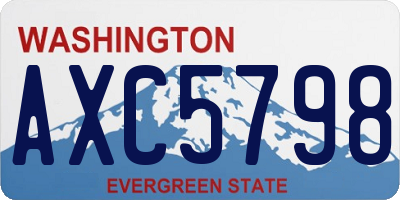 WA license plate AXC5798