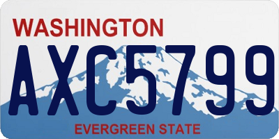 WA license plate AXC5799