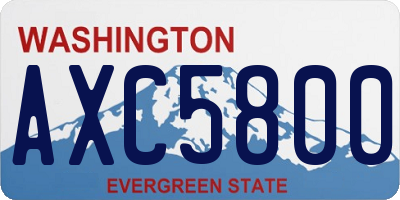 WA license plate AXC5800