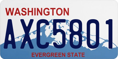 WA license plate AXC5801