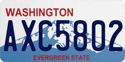 WA license plate AXC5802