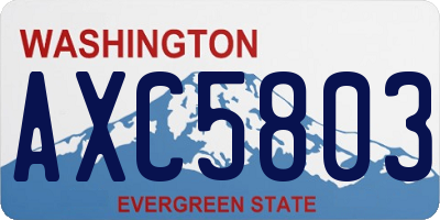 WA license plate AXC5803