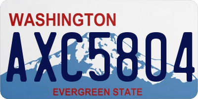 WA license plate AXC5804