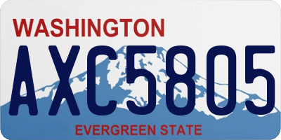 WA license plate AXC5805