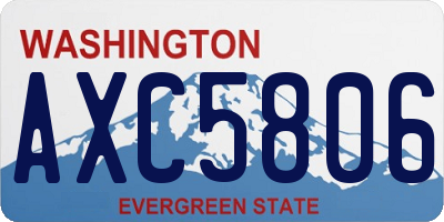 WA license plate AXC5806