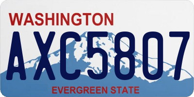 WA license plate AXC5807