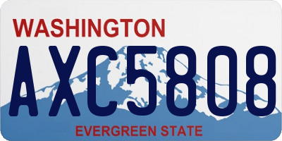 WA license plate AXC5808