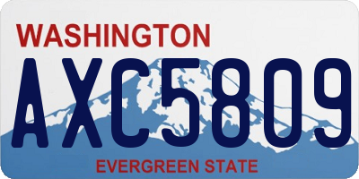 WA license plate AXC5809