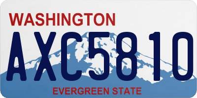 WA license plate AXC5810