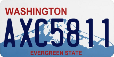 WA license plate AXC5811