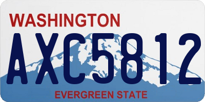 WA license plate AXC5812