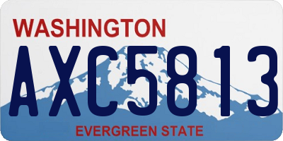 WA license plate AXC5813