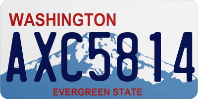 WA license plate AXC5814