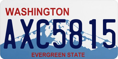 WA license plate AXC5815