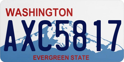 WA license plate AXC5817