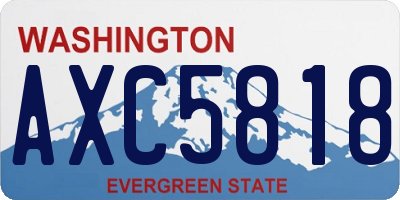 WA license plate AXC5818