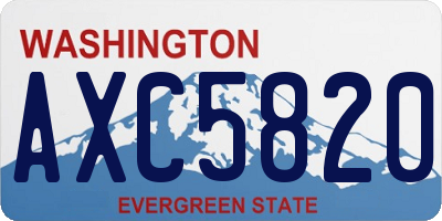 WA license plate AXC5820