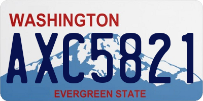 WA license plate AXC5821
