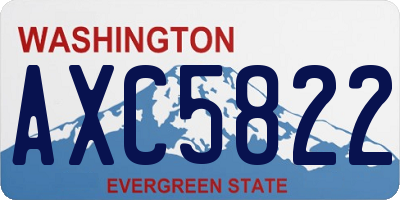 WA license plate AXC5822
